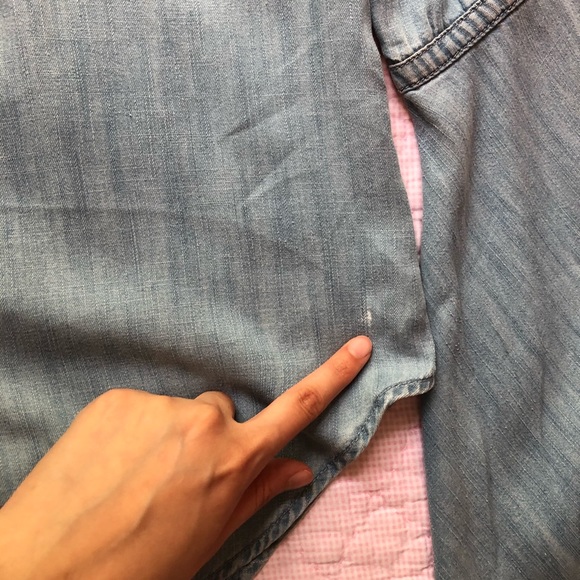 NWOT American Eagle Chambray Bell Sleeve Top - Picture 7 of 7